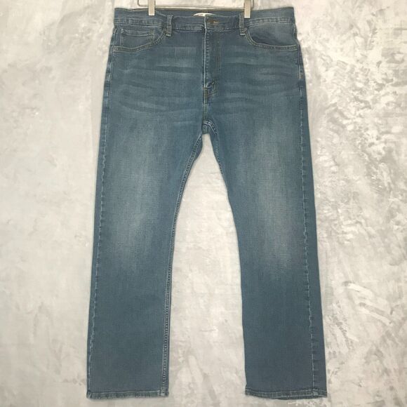 Levi's Other - Levis Signature Straight Mens 40*32 Blue Pockets Denim Flat Front Mid Rise